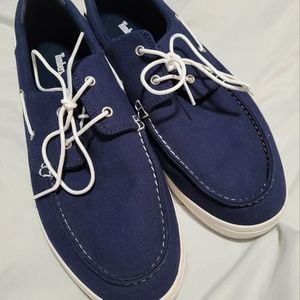 Men's Timberland blue boat shoes